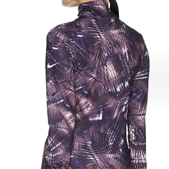Nike Pro Dri Fit Half Zip Runner Pullover Top‎ Size Small Purple - Picture 2 of 6